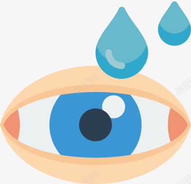 眼药水眼科扁平图标图标