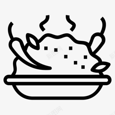 水煮饭碗水煮饭熟饭图标图标