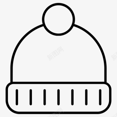 冬帽帽子衣服图标图标
