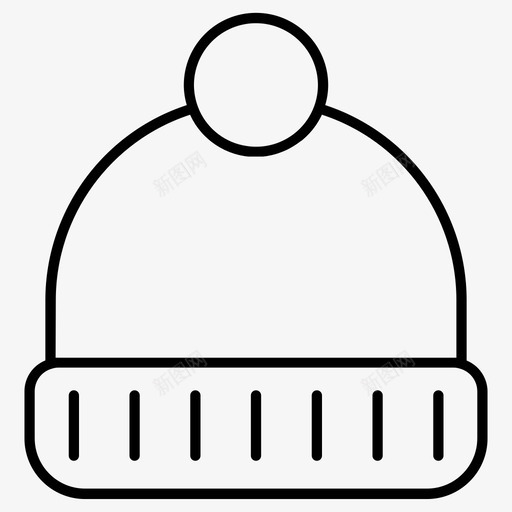 冬帽帽子衣服图标svg_新图网 https://ixintu.com 冬帽 帽子 时装 毛皮 衣服
