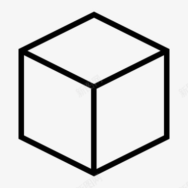 立方体抽象方框图标图标