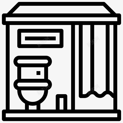 卫生间浴室家具和家居用品图标svg_新图网 https://ixintu.com 卫生间 家具 家居用品 常规 早间 浴室 设施