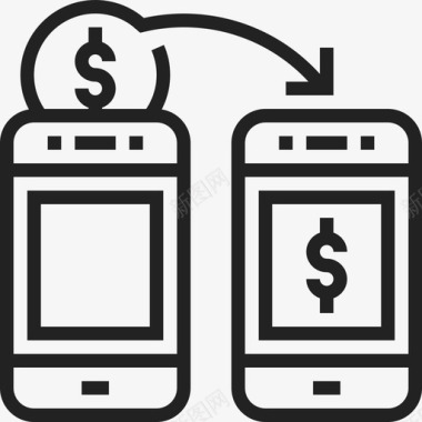 交易无现金社会7直系图标图标