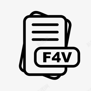 f4v文件扩展名文件格式文件类型集合图标包图标