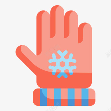 手套冬季96扁平图标图标