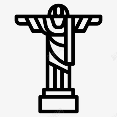 救世主基督巴西地标图标图标