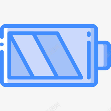 电池电量移动接口4蓝色图标图标