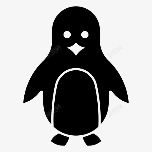 企鹅小鸟圣诞节图标svg_新图网 https://ixintu.com 企鹅 动物 圣诞 圣诞节 小鸟