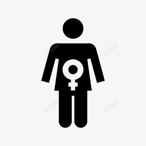性别女性医学图标svg_新图网 https://ixintu.com 医学 图标 女性 字形 性别