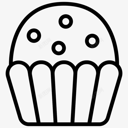 纸杯蛋糕面包店甜点图标svg_新图网 https://ixintu.com 快餐店图标 甜点 纸杯蛋糕 面包店 食物