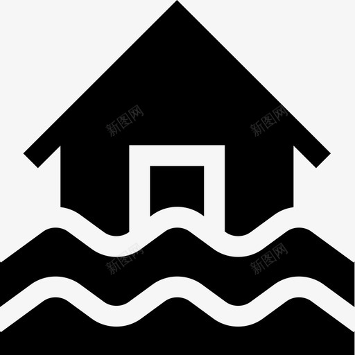房屋被淹自然灾害20起已满图标svg_新图网 https://ixintu.com 20起 已满 房屋 自然灾害 被淹