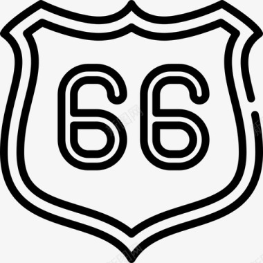 66号公路19号驾校线性图标图标