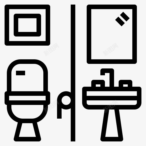 卫生间设备家图标svg_新图网 https://ixintu.com 卫生间 家庭设备 房间 概述 现代 生活方式 设备
