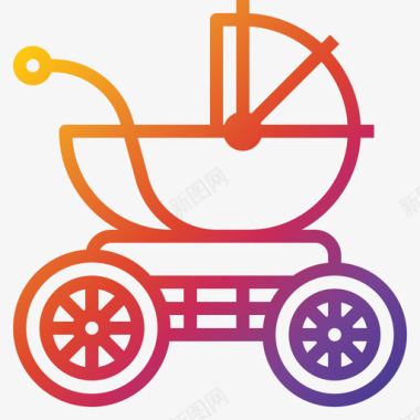 婴儿推车儿童玩具梯度图标图标