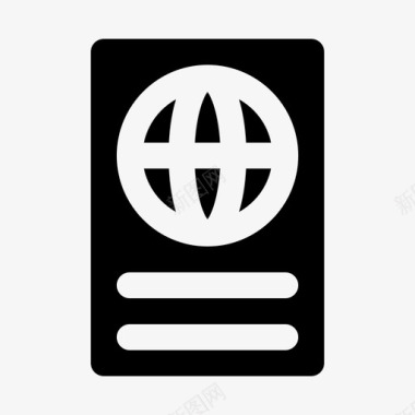 护照航班旅行图标图标