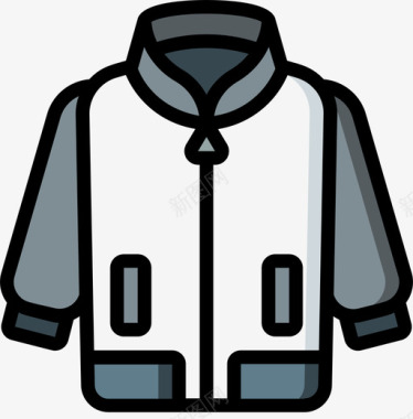 夹克时装和服装1线性颜色图标图标