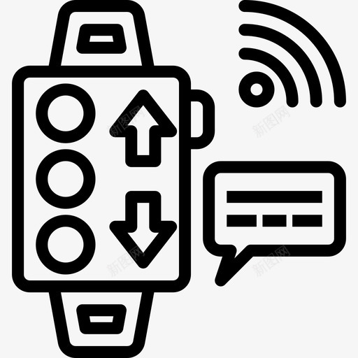 智能手表智能家居33线性图标svg_新图网 https://ixintu.com 手表 智能 智能家居 线性