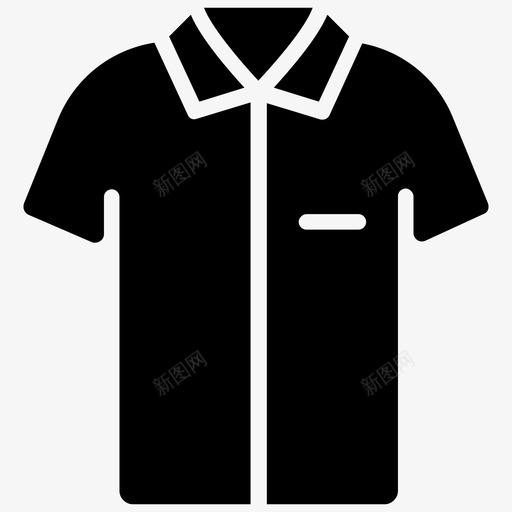 衬衫正式衬衫男装图标svg_新图网 https://ixintu.com 图标 夏威夷 套装 字形 正式 男式 男装 符号 衬衫