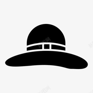 太阳帽时尚风格图标图标