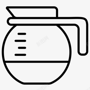 咖啡壶咖啡图标1轮廓图标