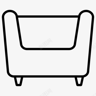 扶手椅家具装饰1轮廓图标图标