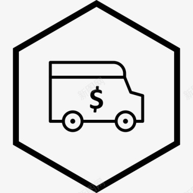 保安车银行卡车图标图标