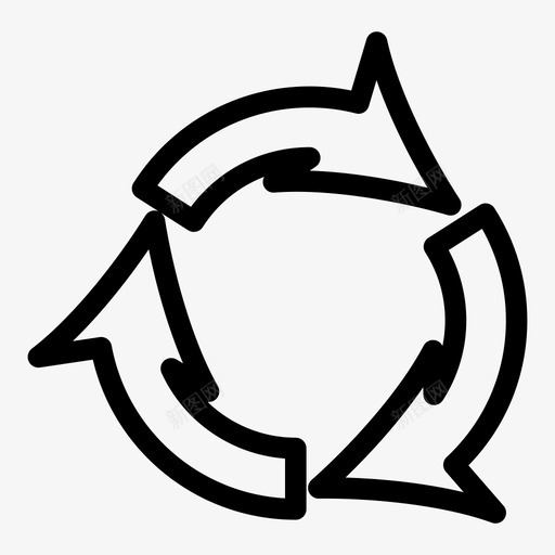 回收标志生态自然图标svg_新图网 https://ixintu.com 保护 回收 标志 生态 纯净 自然