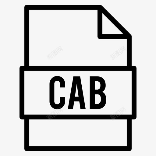 cab文件文档扩展名图标svg_新图网 https://ixintu.com cab文件 卷4 扩展名 文件类型 文档 类型