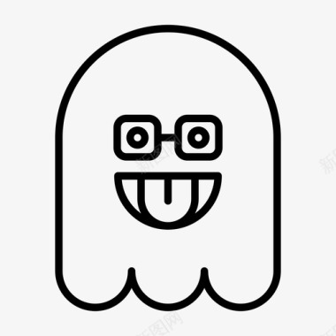 鬼魂嘘声表情符号图标图标
