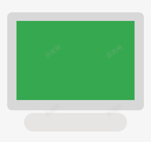 电脑（绿色）svg_新图网 https://ixintu.com 电脑（绿色）