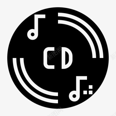 Cd音乐83实心图标图标