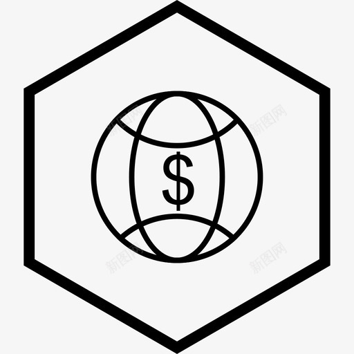 世界货币货币全球图标svg_新图网 https://ixintu.com 世界 全球 商业 货币