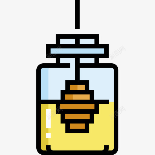 蜂蜜甜甜的糖果线性颜色图标svg_新图网 https://ixintu.com 甜甜的糖果 线性颜色 蜂蜜