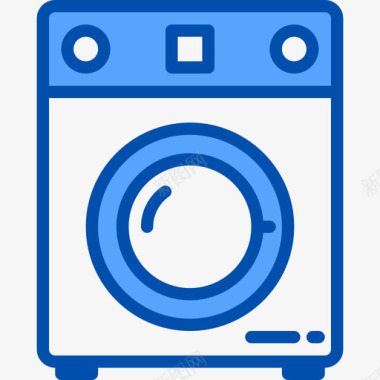 洗衣机酒店旅行4蓝色图标图标