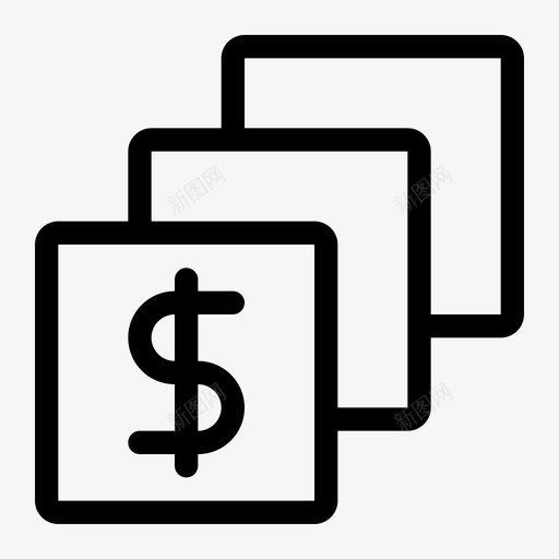 货币显示业务复制图标svg_新图网 https://ixintu.com 业务 图标 复制 显示 用户界面 货币 部分