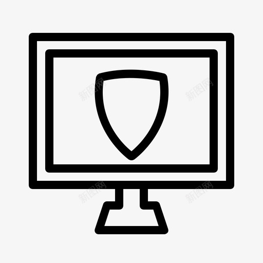 安全计算机锁定图标svg_新图网 https://ixintu.com 保护 安全 安全收集 安全防护 计算机 锁定