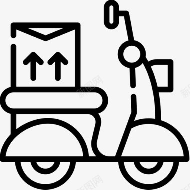 摩托车共用12辆直线型图标图标