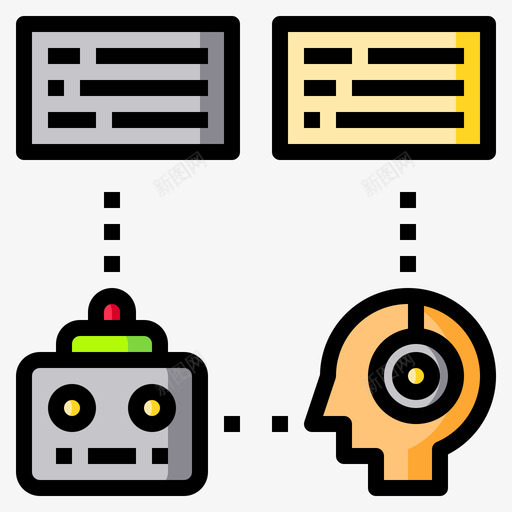 通信人工智能100线性颜色图标svg_新图网 https://ixintu.com 人工智能100 线性颜色 通信