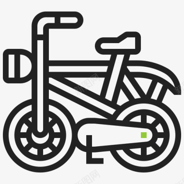 自行车健康生活14直线型图标图标