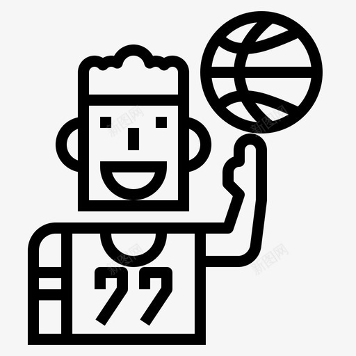 篮球运动员41岁直线型图标svg_新图网 https://ixintu.com 41岁 直线 篮球 线型 运动员