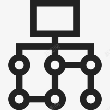 图表数据库和服务器15线性图标图标