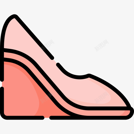 楔形物鞋26线性颜色图标svg_新图网 https://ixintu.com 形物 楔形 线性 颜色