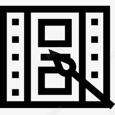 编辑电影工业20线性图标图标