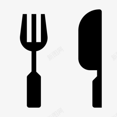 叉子和刀食物叉子和勺子图标图标