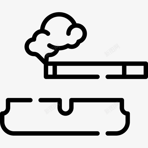 烟灰缸59号吧台线性图标svg_新图网 https://ixintu.com 59号吧台 烟灰缸 线性