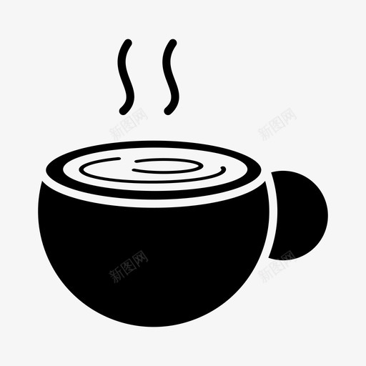 热咖啡咖啡杯子图标svg_新图网 https://ixintu.com 上好 咖啡 早上 杯子 饮料
