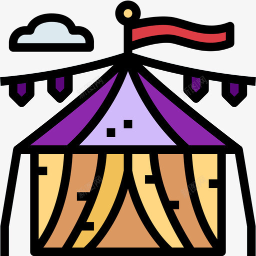 马戏团帐篷魔术师3线性颜色图标svg_新图网 https://ixintu.com 帐篷 线性 颜色 马戏团 魔术师