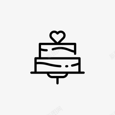 结婚蛋糕婚礼174直系图标图标
