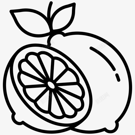 lemonfoodfruits图标svg_新图网 https://ixintu.com and food fruits lemon slice vegetables