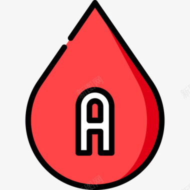 血型献血35线性颜色图标图标